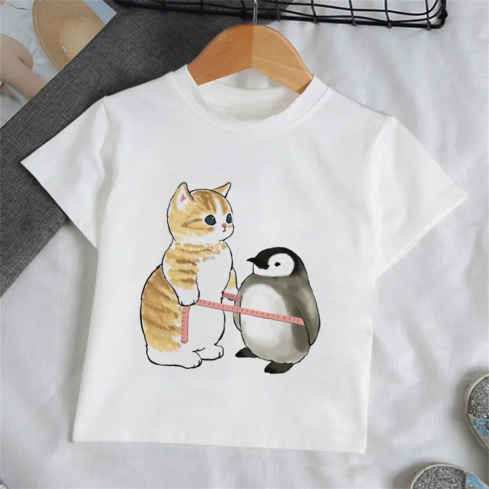 Summer Clothing Baby Girl - Kız Çocuk Giysileri Çizgi Film Kedi