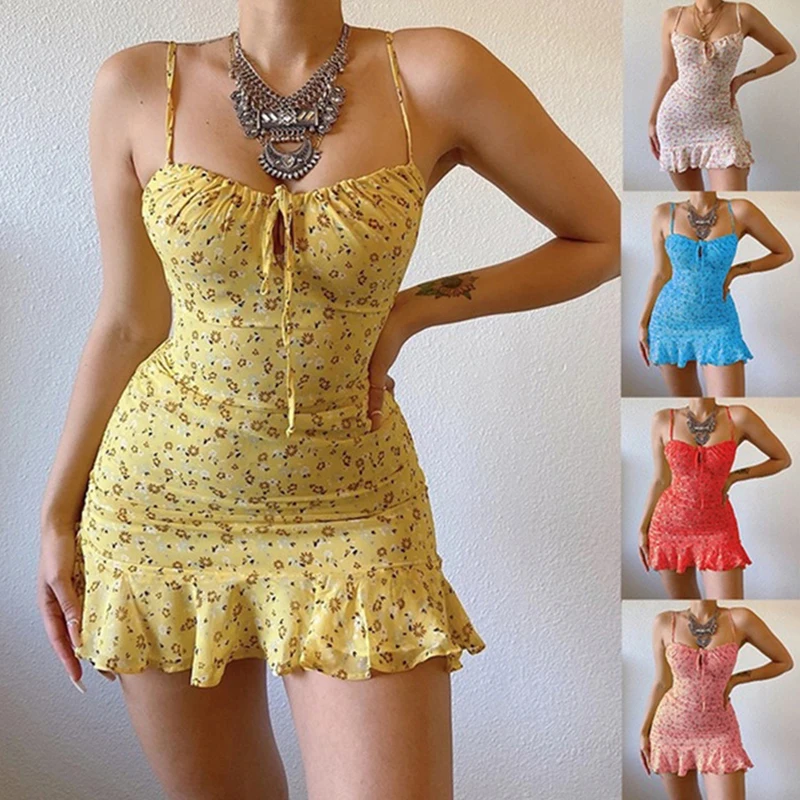 Summer Zara - Kadın Seksi Rahat Ev Küçük Çiçek