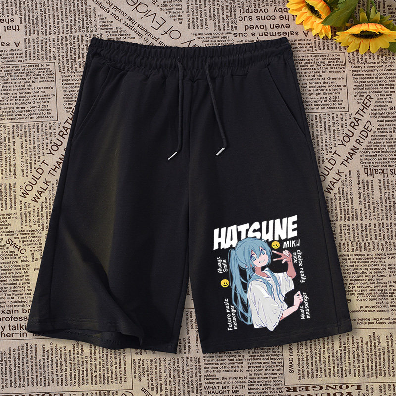 Summer Clothing Brands - Hatsune Miku Şort Yaz Erkek Kız