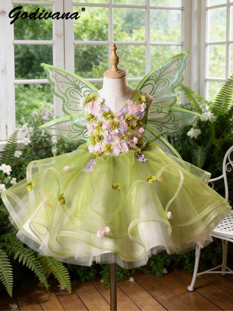 Summer Clothing Baby Girl - Tatlı Bebek Kız Kelebek Kanatlı Prenses