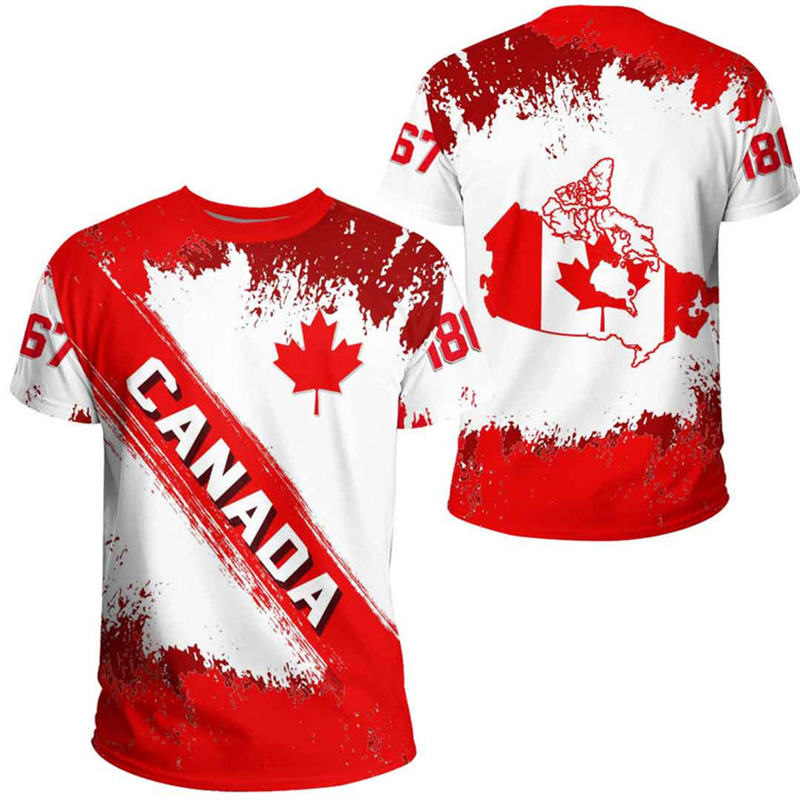 Summer Clothing Women Canada - Kanada gün T-shirt kanada bayrağı amblem