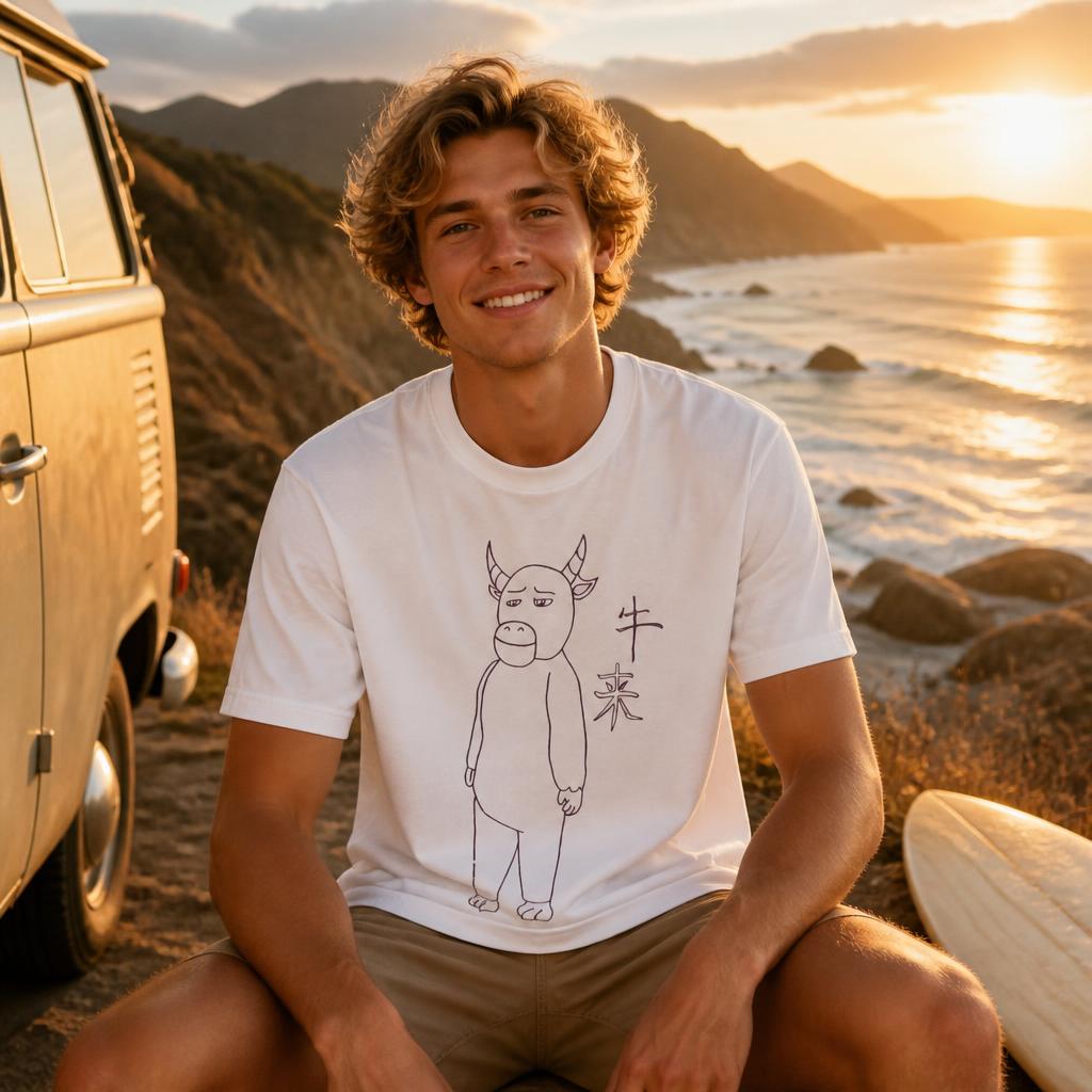 Niu Lai Çizim Erkek Tişörtü %1 - Summer Clothing Drawing incelemesi ve fiyatı